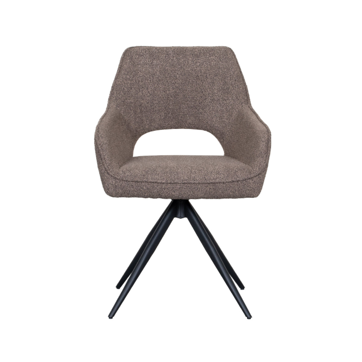 LABEL51 Eetkamerstoel Finley - Bruin - Boucle van LABEL51 – Luxe comfort op maat van PureWonen. Vraag naar de beste prijs.
