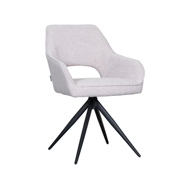 LABEL51 Eetkamerstoel Finley - Naturel - Boucle van LABEL51 – Luxe comfort op maat van PureWonen. Vraag naar de beste prijs.
