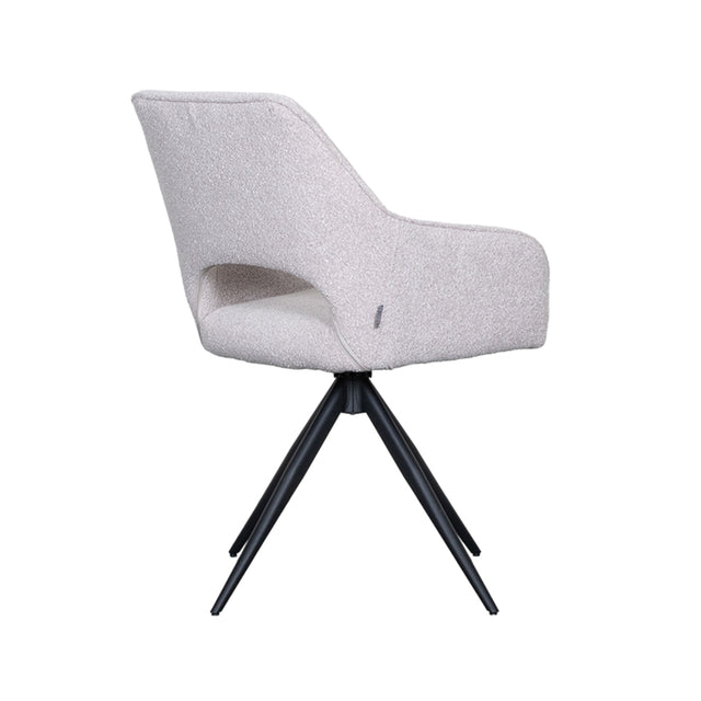 LABEL51 Eetkamerstoel Finley - Naturel - Boucle van LABEL51 – Luxe comfort op maat van PureWonen. Vraag naar de beste prijs.