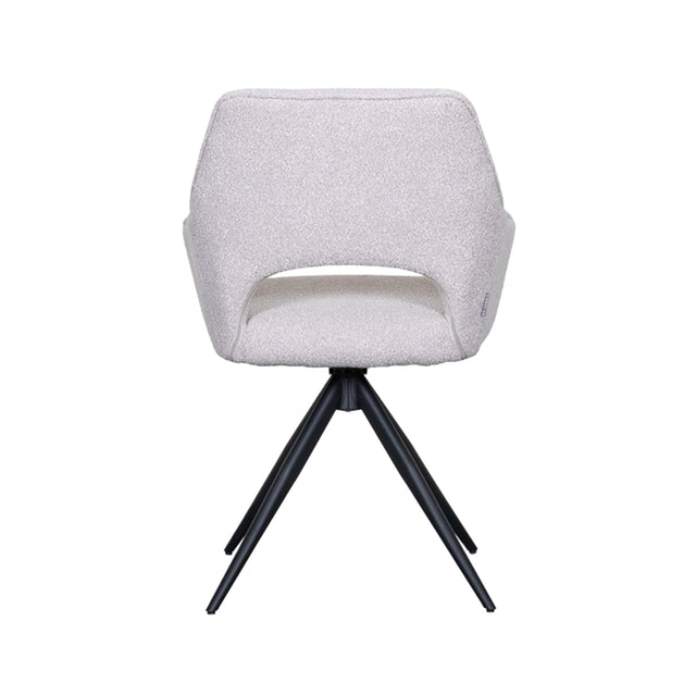 LABEL51 Eetkamerstoel Finley - Naturel - Boucle van LABEL51 – Luxe comfort op maat van PureWonen. Vraag naar de beste prijs.