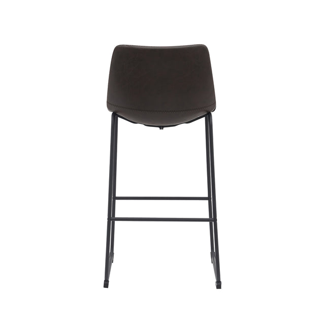 LABEL51 Barkruk Risto - Donkerbruin - PU-Leder - Zithoogte 75 van LABEL51 - laagste prijs offerte van PureWonen