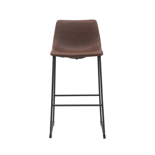 LABEL51 Barkruk Risto - Bruin - PU-Leder - Zithoogte 75 van LABEL51 – Luxe comfort op maat van PureWonen. Vraag naar de beste prijs.