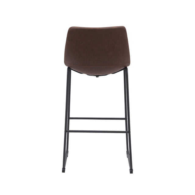 LABEL51 Barkruk Risto - Bruin - PU-Leder - Zithoogte 75 van LABEL51 – Luxe comfort op maat van PureWonen. Vraag naar de beste prijs.