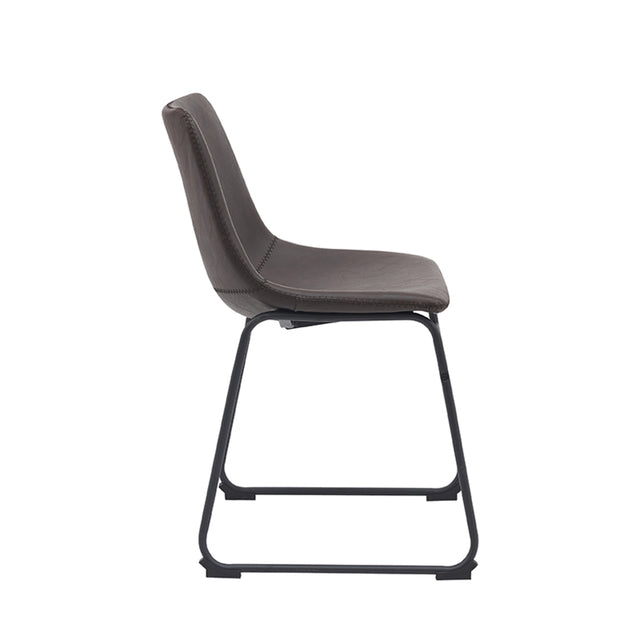 LABEL51 Eetkamerstoel Risto - Donkerbruin - PU-Leder van LABEL51 – Luxe comfort op maat van PureWonen. Vraag naar de beste prijs.