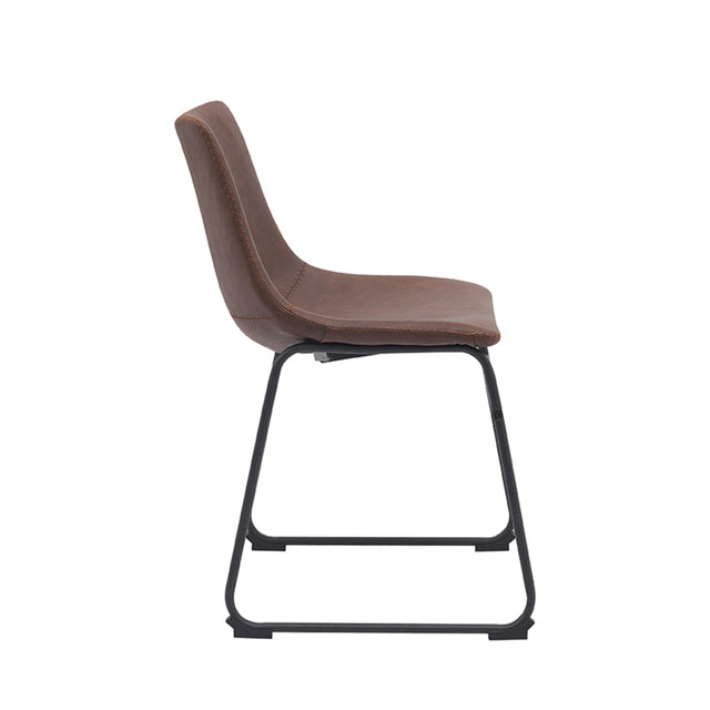 LABEL51 Eetkamerstoel Risto - Bruin - PU-Leder van LABEL51 – Luxe comfort op maat van PureWonen. Vraag naar de beste prijs.