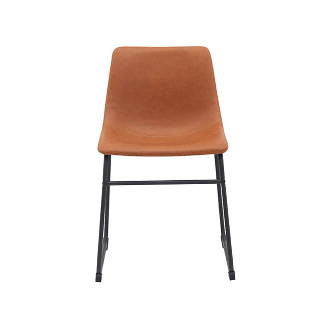 LABEL51 Eetkamerstoel Risto - Cognac - PU-Leder van LABEL51 – Luxe comfort op maat van PureWonen. Vraag naar de beste prijs.