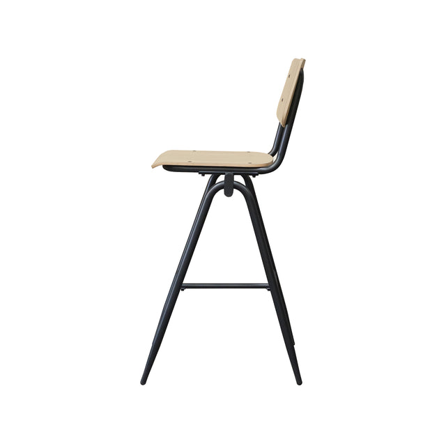 LABEL51 Barkruk Solid - Naturel - Hout - Zithoogte 75 van LABEL51 - laagste prijs offerte van PureWonen