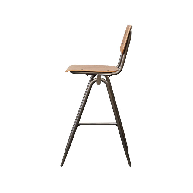 LABEL51 Barkruk Solid - Bruin - Hout - Zithoogte 75 van LABEL51 – Luxe comfort op maat van PureWonen. Vraag naar de beste prijs.