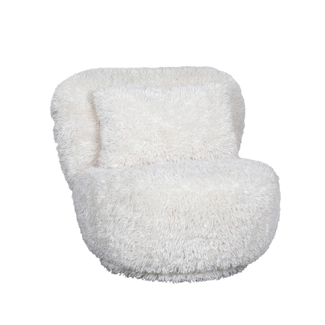 LABEL51 Fauteuil Doodle - Crème - Fluffy van LABEL51 – Luxe comfort op maat van PureWonen. Vraag naar de beste prijs.