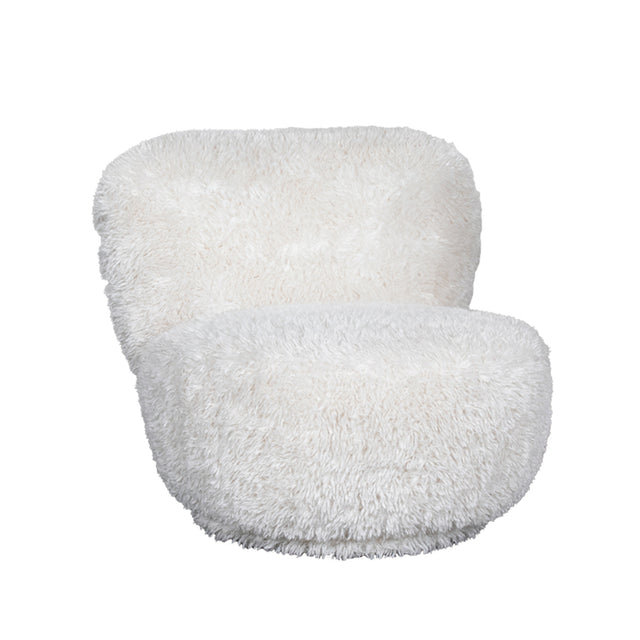 LABEL51 Fauteuil Doodle - Crème - Fluffy van LABEL51 – Luxe comfort op maat van PureWonen. Vraag naar de beste prijs.