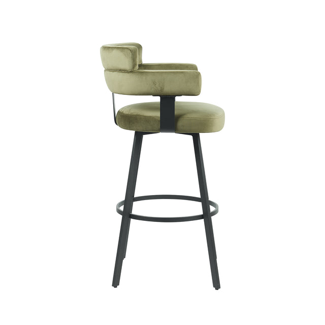 LABEL51 Barkruk Bardio - Hunter - Fluweel - Zithoogte 75 van LABEL51 – Luxe comfort op maat van PureWonen. Vraag naar de beste prijs.