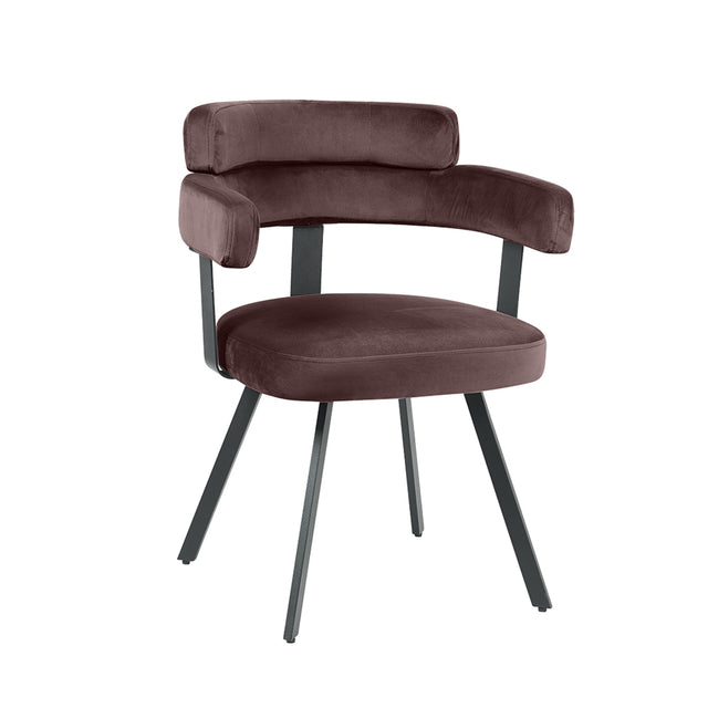 LABEL51 Eetkamerstoel Bardio - Taupe - Fluweel van LABEL51 – Luxe comfort op maat van PureWonen. Vraag naar de beste prijs.