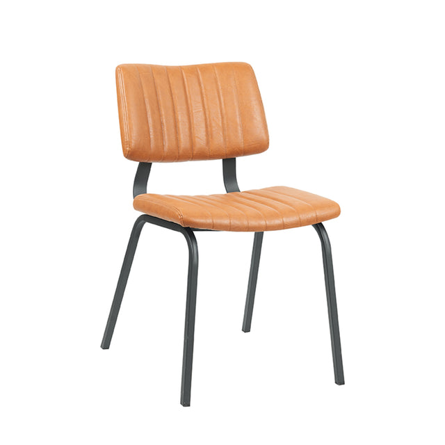 LABEL51 Eetkamerstoel Gusto - Cognac - PU-Leder van LABEL51 – Luxe comfort op maat van PureWonen. Vraag naar de beste prijs.