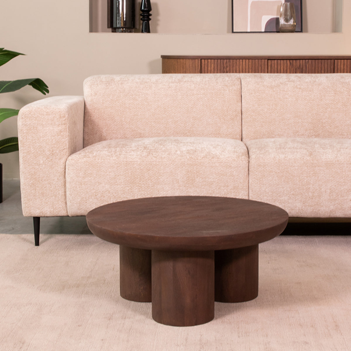 LABEL51 Salontafel Olly - Espresso - Mangohout - 90 cm van LABEL51 – Luxe comfort op maat van PureWonen. Vraag naar de beste prijs.