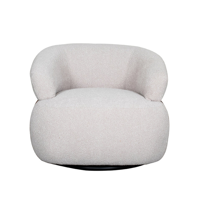 LABEL51 Fauteuil Valenza - Naturel - Boucle - Walnoot Eiken van LABEL51 – Luxe comfort op maat van PureWonen. Vraag naar de beste prijs.