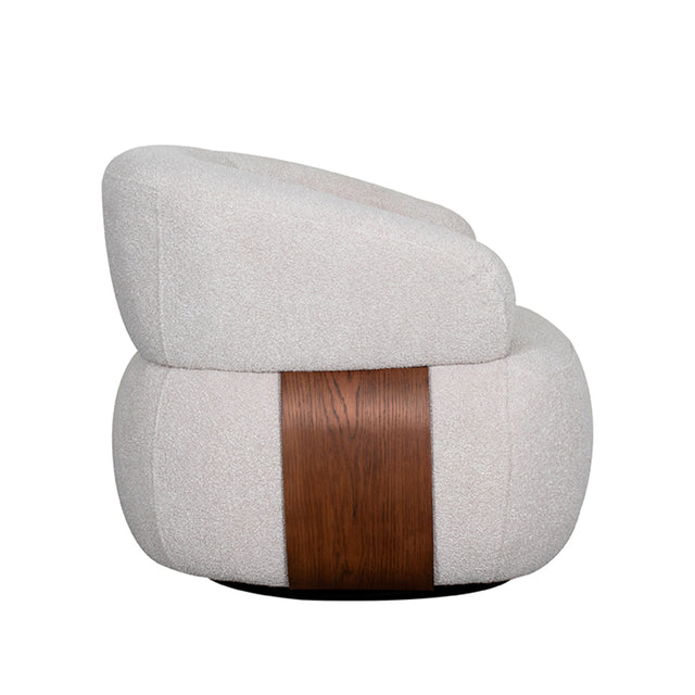 LABEL51 Fauteuil Valenza - Naturel - Boucle - Walnoot Eiken van LABEL51 – Luxe comfort op maat van PureWonen. Vraag naar de beste prijs.