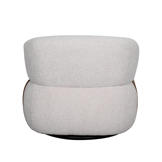 LABEL51 Fauteuil Valenza - Naturel - Boucle - Walnoot Eiken van LABEL51 – Luxe comfort op maat van PureWonen. Vraag naar de beste prijs.