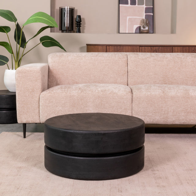 LABEL51 Salontafel Milly - Zwart - Mangohout - 70 cm van LABEL51 – Luxe comfort op maat van PureWonen. Vraag naar de beste prijs.
