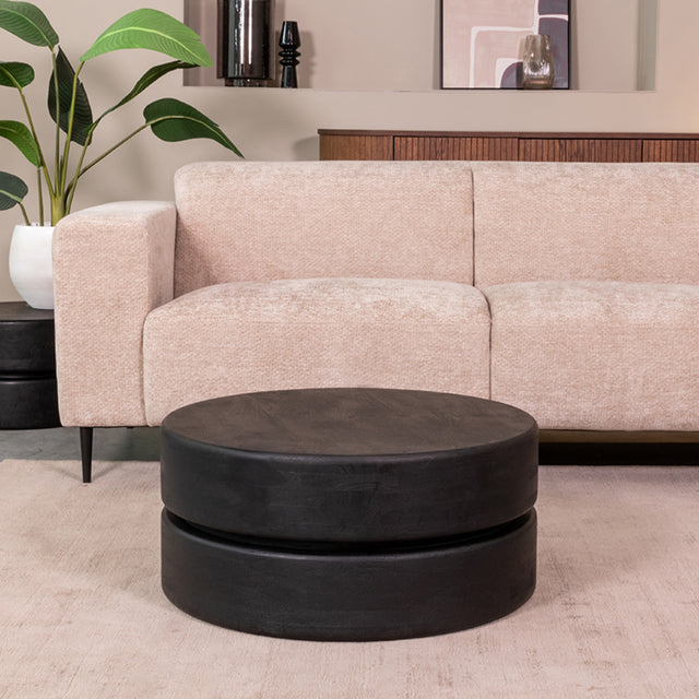 LABEL51 Salontafel Milly - Zwart - Mangohout - 70 cm van LABEL51 – Luxe comfort op maat van PureWonen. Vraag naar de beste prijs.