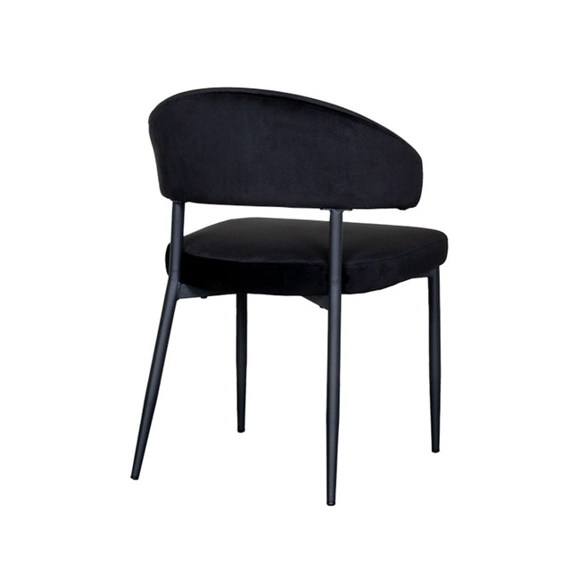 LABEL51 Eetkamerstoel Bliss - Zwart - Fluweel van LABEL51 – Luxe comfort op maat van PureWonen. Vraag naar de beste prijs.