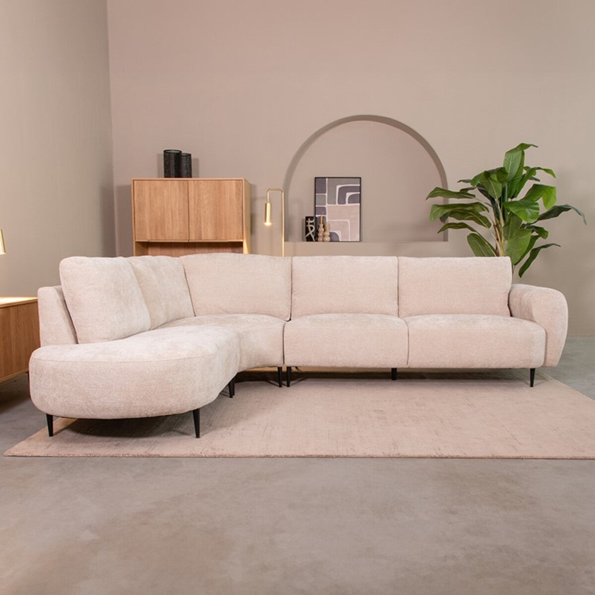 LABEL51 Hoekbank Milano - Naturel - Elite - Links van LABEL51 – Luxe comfort op maat van PureWonen. Vraag naar de beste prijs.