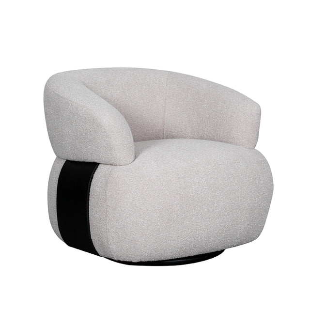 LABEL51 Fauteuil Valenza - Naturel - Boucle - Zwart Eiken van LABEL51 – Luxe comfort op maat van PureWonen. Vraag naar de beste prijs.