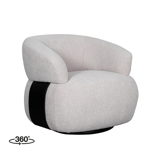 LABEL51 Fauteuil Valenza - Naturel - Boucle - Zwart Eiken van LABEL51 – Luxe comfort op maat van PureWonen. Vraag naar de beste prijs.