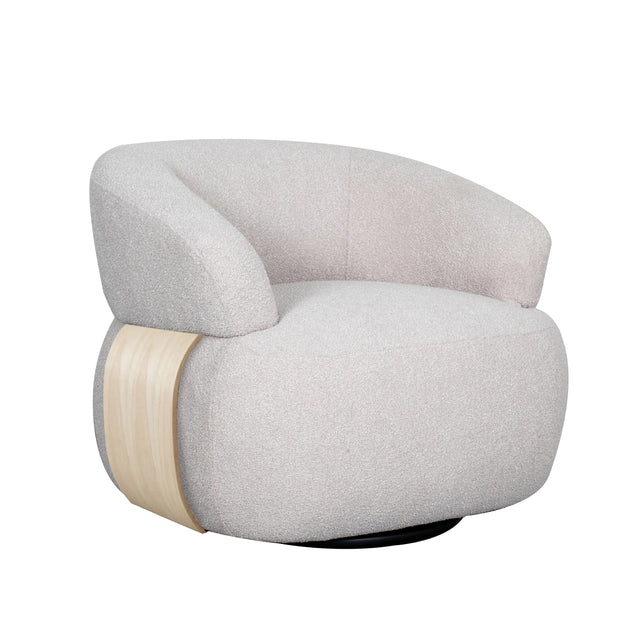 LABEL51 Fauteuil Valenza - Naturel - Boucle - Naturel Eiken van LABEL51 - laagste prijs offerte van PureWonen
