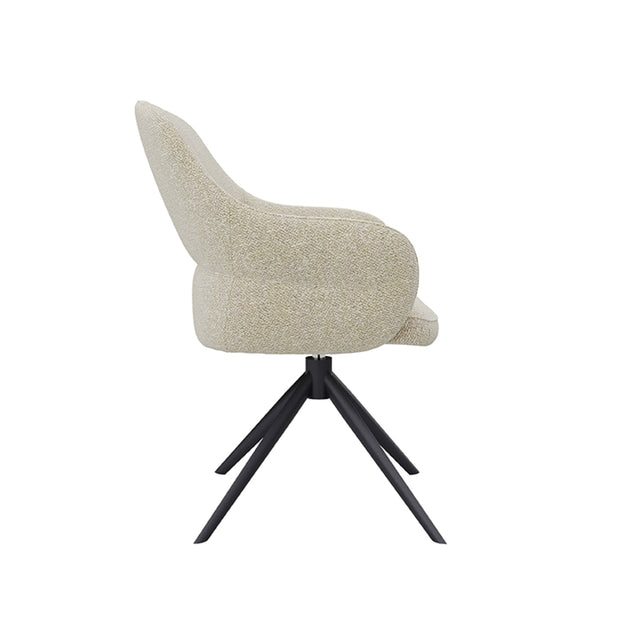 LABEL51 Eetkamerstoel Bern - Naturel - Boucle van LABEL51 – Luxe comfort op maat van PureWonen. Vraag naar de beste prijs.