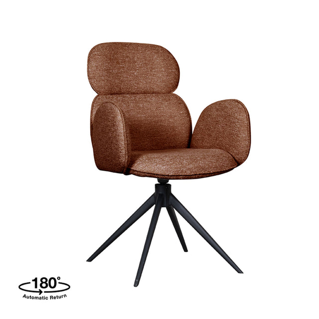 LABEL51 Eetkamerstoel Vidar - Coral - Boucle van LABEL51 – Luxe comfort op maat van PureWonen. Vraag naar de beste prijs.