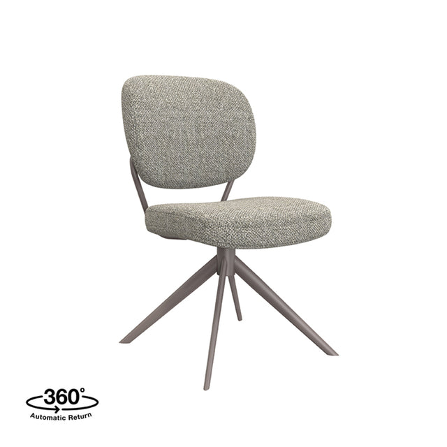 LABEL51 Eetkamerstoel Geneva - Truffel grijs - Boucle van LABEL51 – Luxe comfort op maat van PureWonen. Vraag naar de beste prijs.