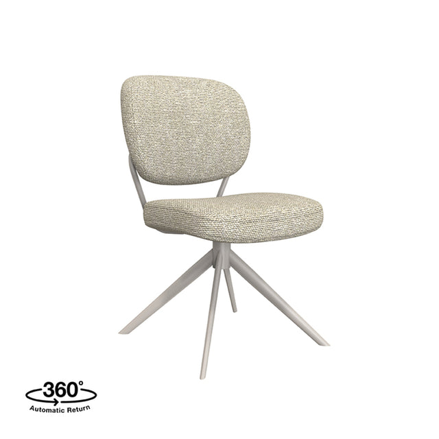 LABEL51 Eetkamerstoel Geneva - Naturel - Boucle van LABEL51 – Luxe comfort op maat van PureWonen. Vraag naar de beste prijs.