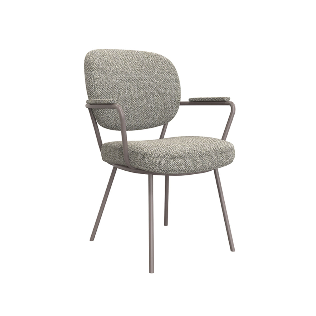 LABEL51 Eetkamerstoel Lausanne - Truffel grijs - Boucle van LABEL51 – Luxe comfort op maat van PureWonen. Vraag naar de beste prijs.