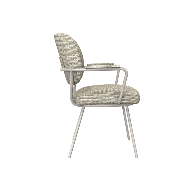 LABEL51 Eetkamerstoel Lausanne - Naturel - Boucle van LABEL51 – Luxe comfort op maat van PureWonen. Vraag naar de beste prijs.