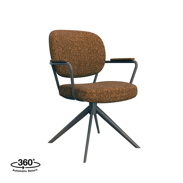 LABEL51 Eetkamerstoel Basel - Coral - Boucle van LABEL51 – Luxe comfort op maat van PureWonen. Vraag naar de beste prijs.