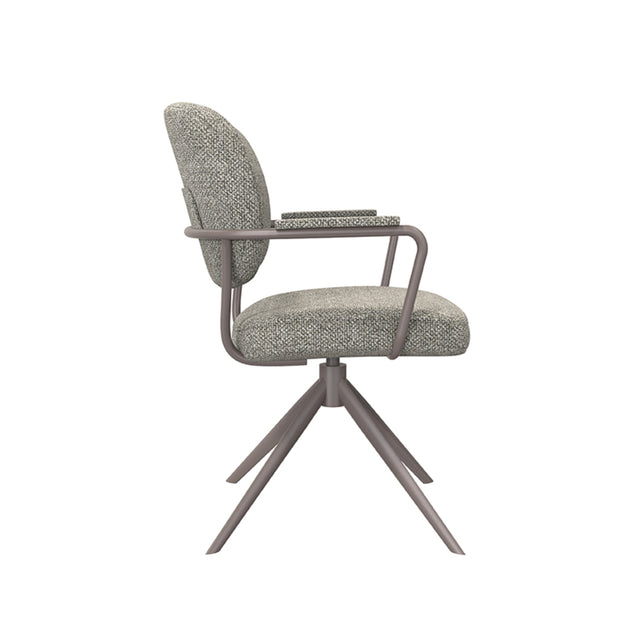 LABEL51 Eetkamerstoel Basel - Truffel grijs - Boucle van LABEL51 – Luxe comfort op maat van PureWonen. Vraag naar de beste prijs.