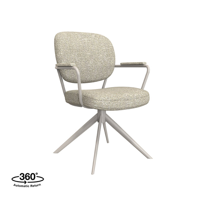 LABEL51 Eetkamerstoel Basel - Naturel - Boucle van LABEL51 - laagste prijs offerte van PureWonen