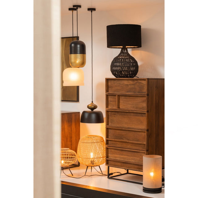 Tirsa Hanglamp 36 Cm Metaal Zwart Brass van WOOOD – Luxe comfort op maat van PureWonen. Vraag naar de beste prijs.