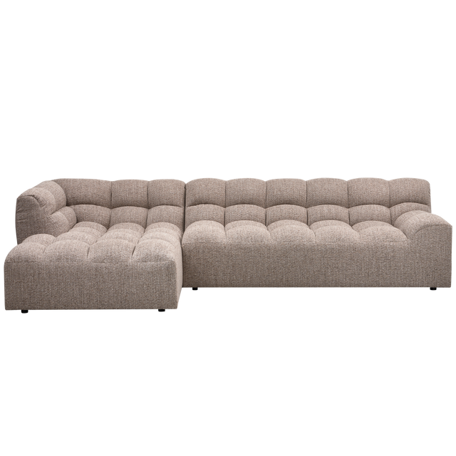 Allure Chaise Longue Links Geweven Stof Bruin Melange van WOOOD – Luxe comfort op maat van PureWonen. Vraag naar de beste prijs.