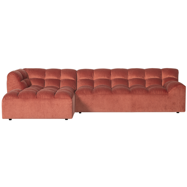 Allure Chaise Longue Links Velvet Blush van WOOOD – Luxe comfort op maat van PureWonen. Vraag naar de beste prijs.