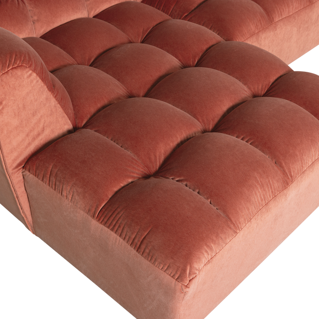 Allure Chaise Longue Links Velvet Blush van WOOOD – Luxe comfort op maat van PureWonen. Vraag naar de beste prijs.