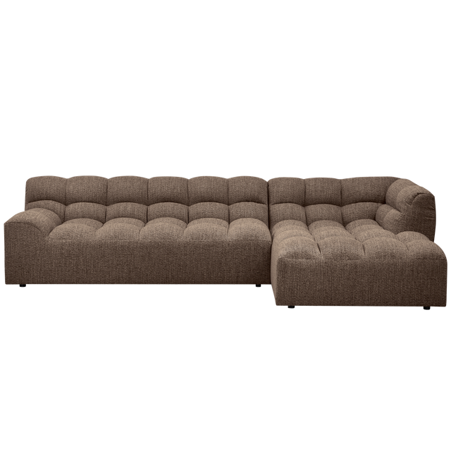 Allure Chaise Longue Rechts Geweven Stof Donkerbruin Melange van WOOOD – Luxe comfort op maat van PureWonen. Vraag naar de beste prijs.