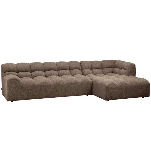 Allure Chaise Longue Rechts Geweven Stof Donkerbruin Melange van WOOOD – Luxe comfort op maat van PureWonen. Vraag naar de beste prijs.