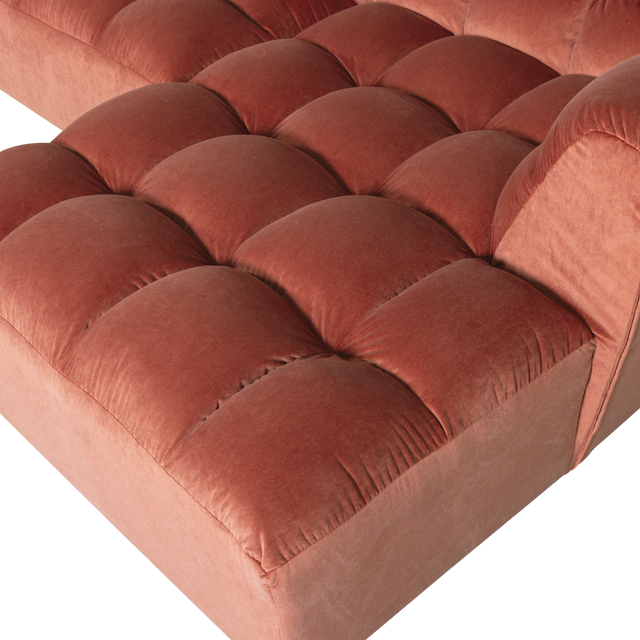 Allure Chaise Longue Rechts Velvet Blush van WOOOD – Luxe comfort op maat van PureWonen. Vraag naar de beste prijs.