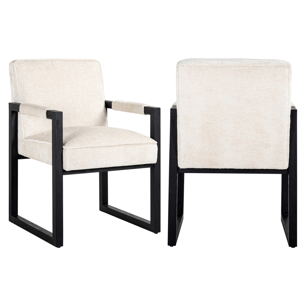 Eetkamerstoel Beck white chenille