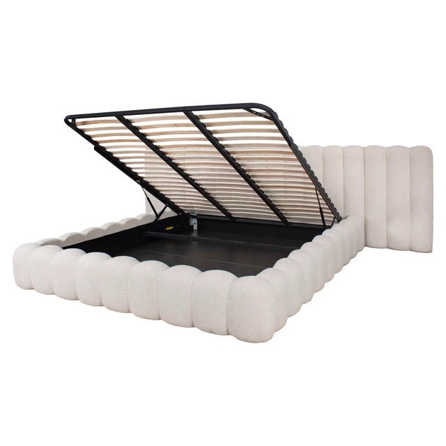 Bed Cupidon cream fancy 180x210 with storage