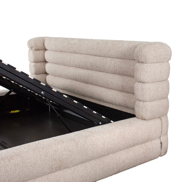 Bed Obidis natural linear 180x210 with storage