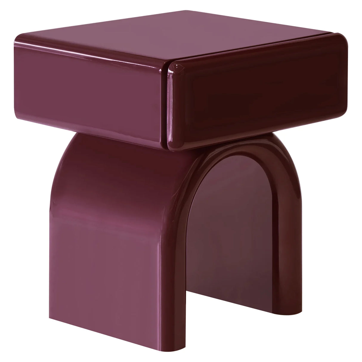 Nachtkastje Bennet burgundy 1-drawer van Richmond Interiors – Luxe comfort op maat van PureWonen. Vraag naar de beste prijs.