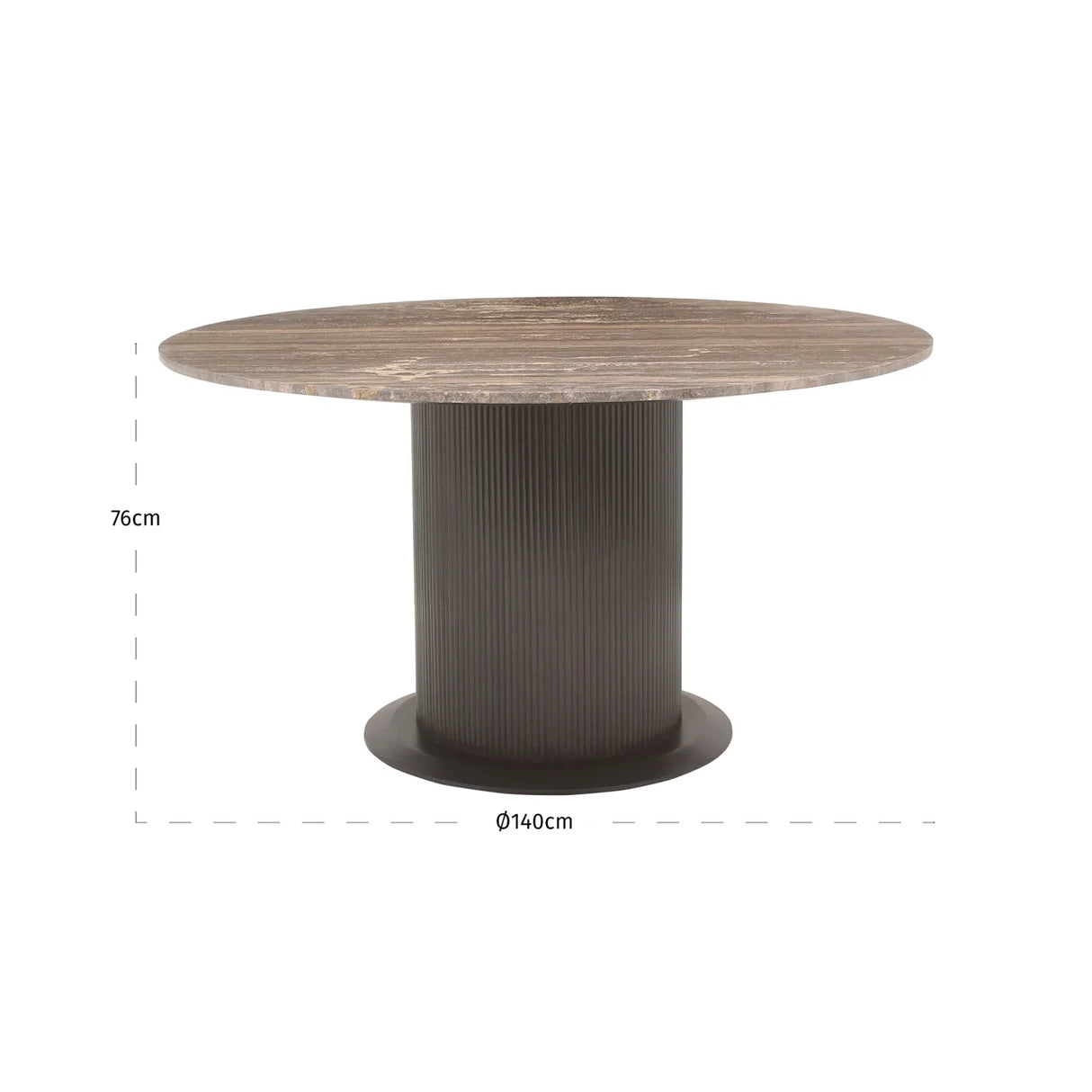 Eettafel Russo brown 140Ø