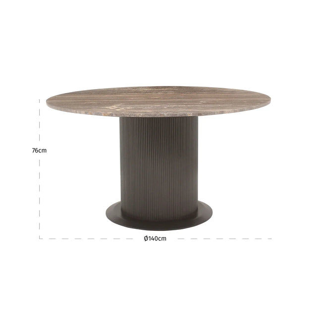 Eettafel Russo brown 140Ø